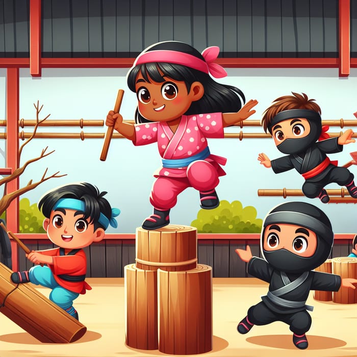 Ninjas Kids Fun Activities And Tricks For Young Warriors AI Art ninjas-kids-fun-activities-and-tricks-for-young-warriors-ai-art