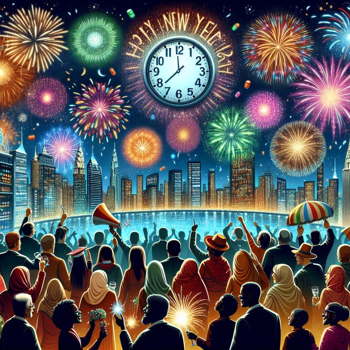 Celebrate Happy New Year 2024 with Dazzling Fireworks