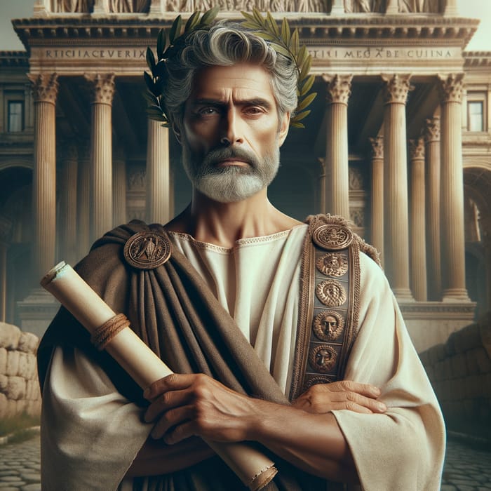 Marco Aurelio Roman Emperor Portrait | Wisdom & Power