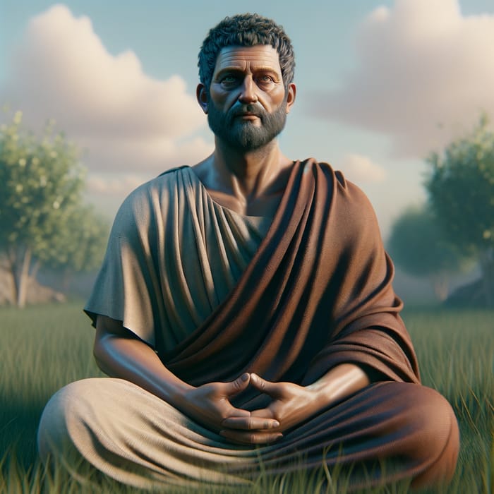 Marco Aurelio Stoicism in HD - Serene Philosopher Image
