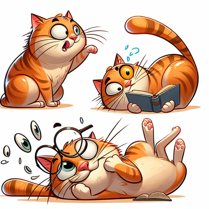 Funny Cat Cartoon | Amusing Feline Art