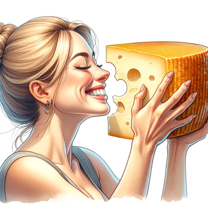 Blonde and Brunette Share Laughter over Manchego Cheese