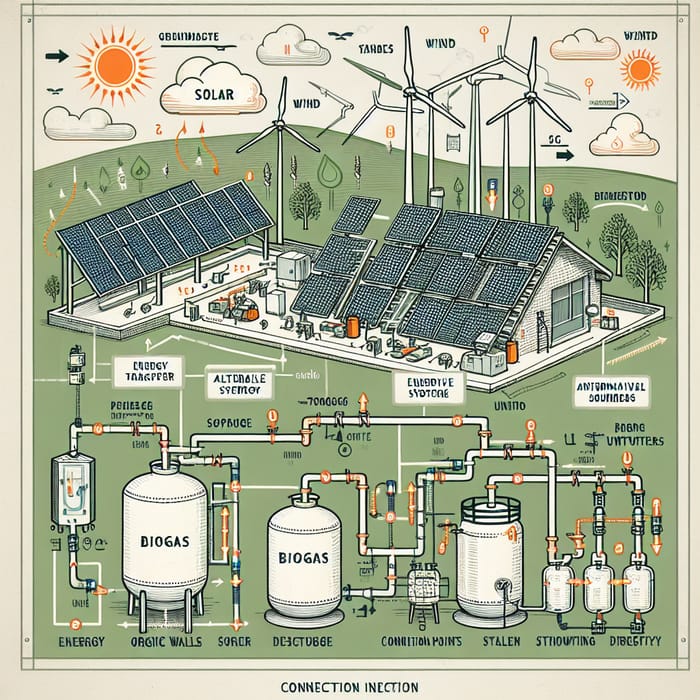 Hybrid Power System Integrating Solar, Wind Energy & Biogas Unit