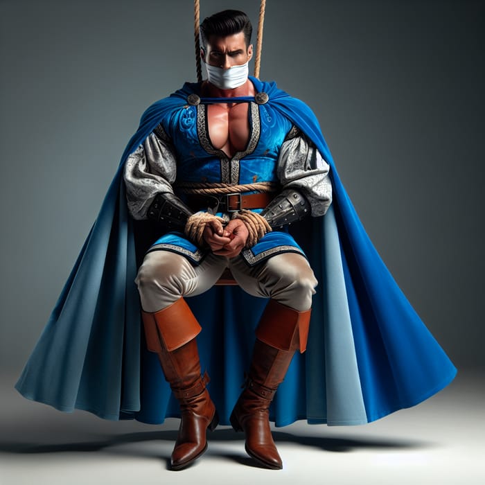 Powerful White Prince in Blue Cape: Royal Execution Image