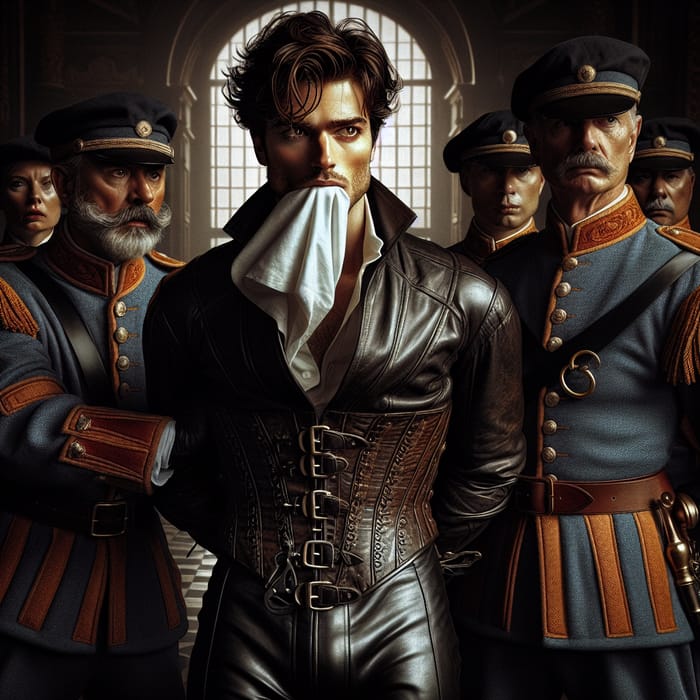 Captivating Depiction of a Commanding Prince Captured in Chiaroscuro Style