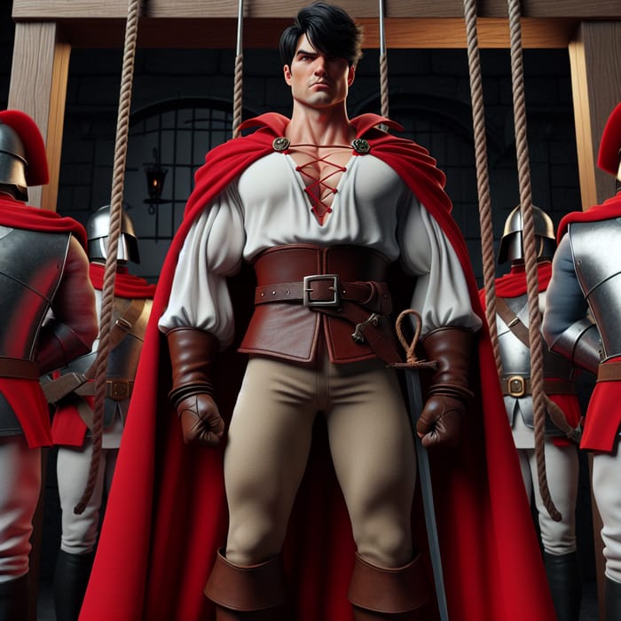Valiant White Prince in Red Cape | Courage & Strength