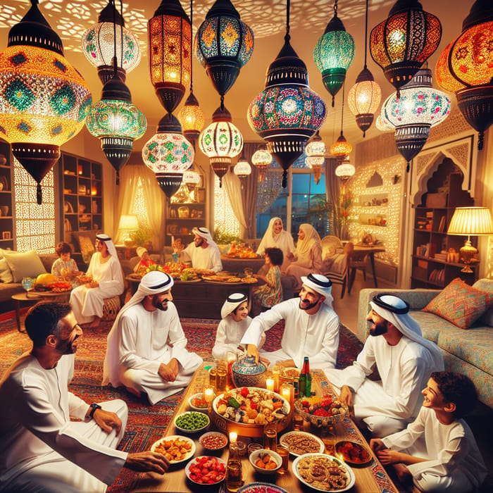 Vibrant Eid Festivity at Home - Capturing Arabian Traditions