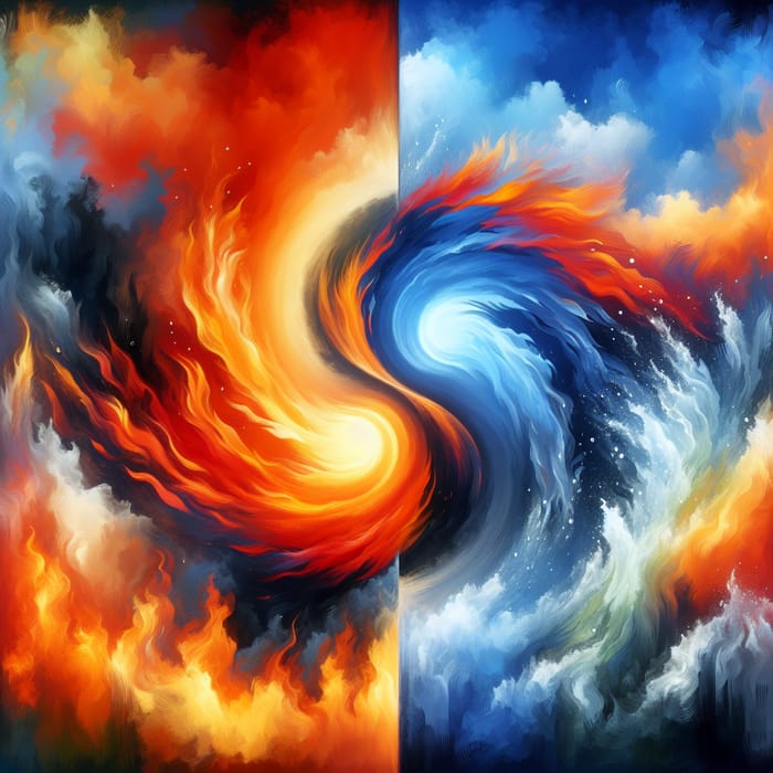 Abstract Transformation: Fire and Water Elements