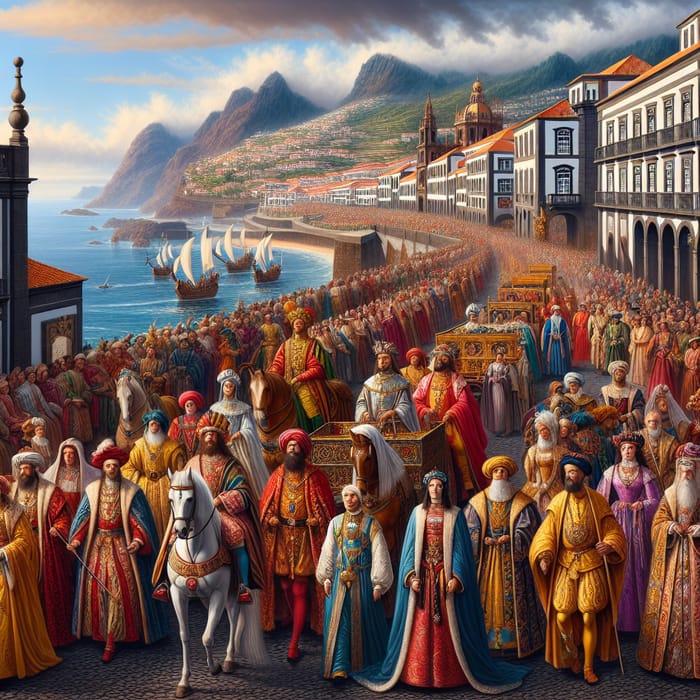 Royal Procession on the Island of Madeira, Renaissance Style