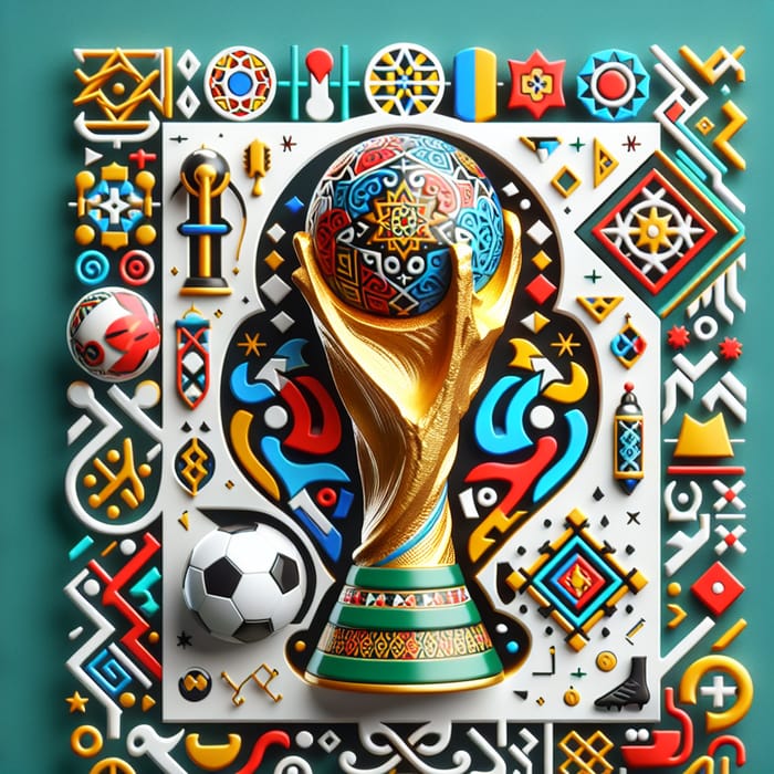 FIFA World Cup Trophy Moroccan-Themed Logo
