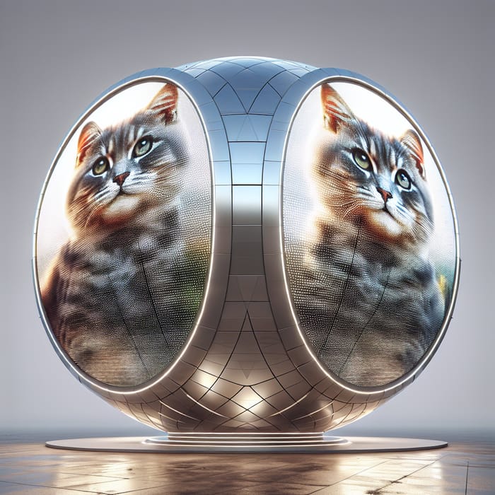 Spherical LED Billboards Featuring Captivating Cat Pictures