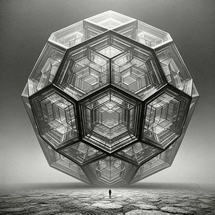 Renaissance Glass Dodecahedron Sculpture