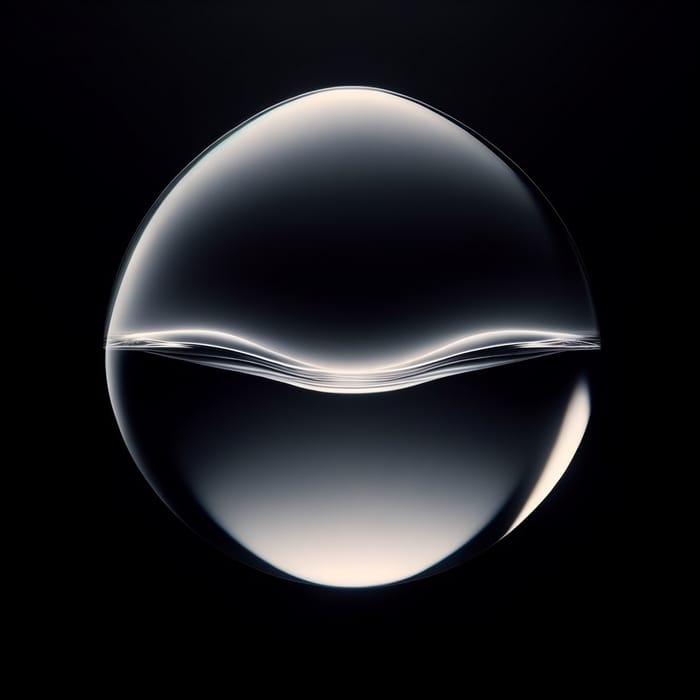Mesmerizing Glass Ellipsoid Suspended in Air - High-Speed Photography