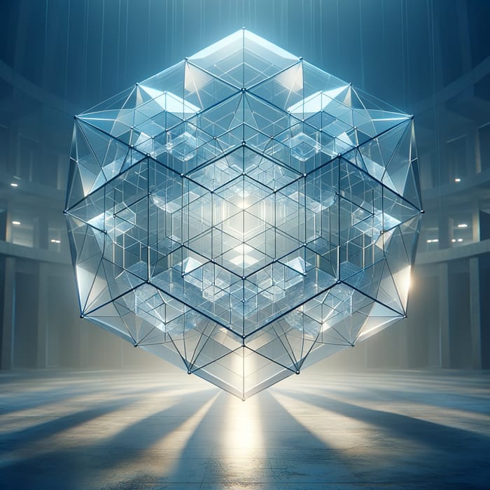 50ft Glass Dodecahedron | Ethereal Watercolor Glow