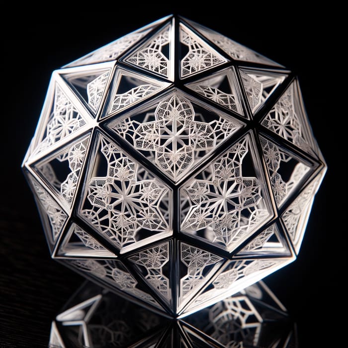 Clear Glass Icosahedron Shape Design