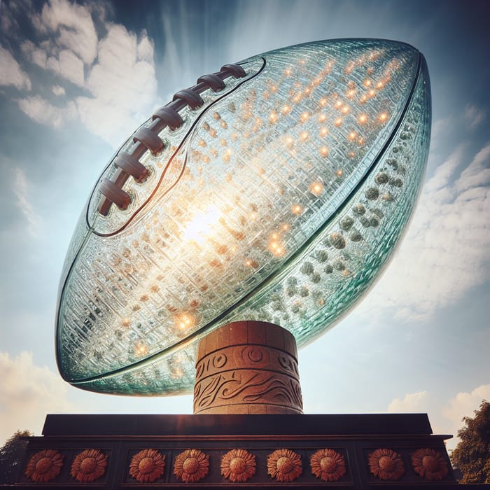 Glass Football Sculpture - 50ft High Design