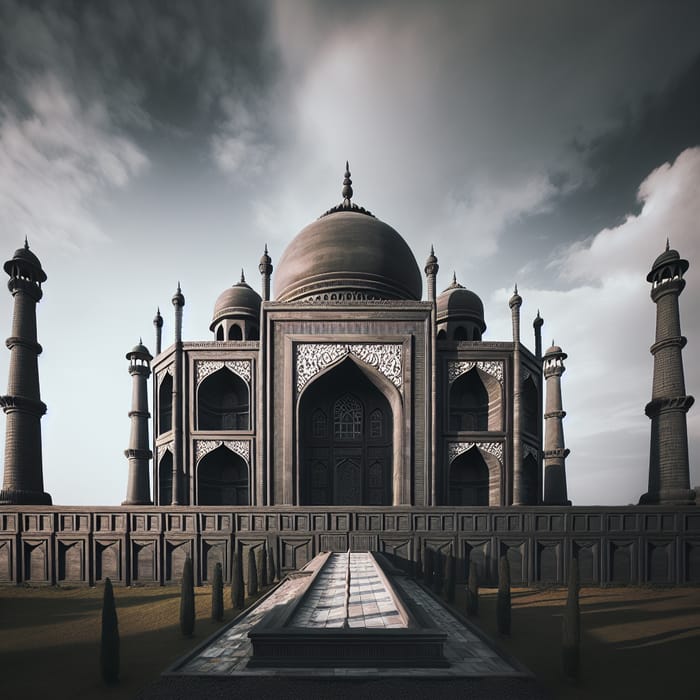 Stunning Black Stone Taj Mahal Grandeur Shot