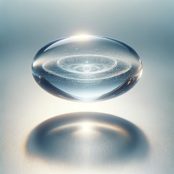 Ethereal Glass Ellipsoid: Floating Artistry