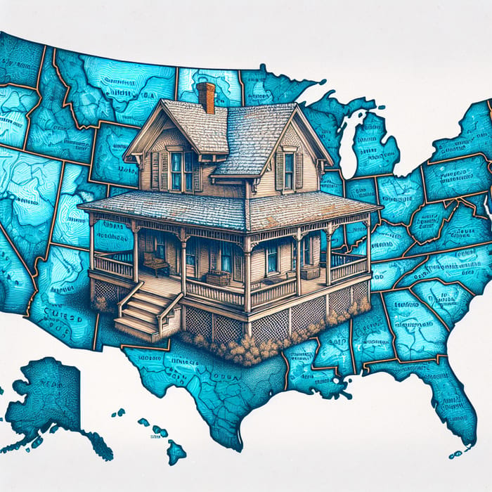 House Icon on US Map | Explore American Architecture