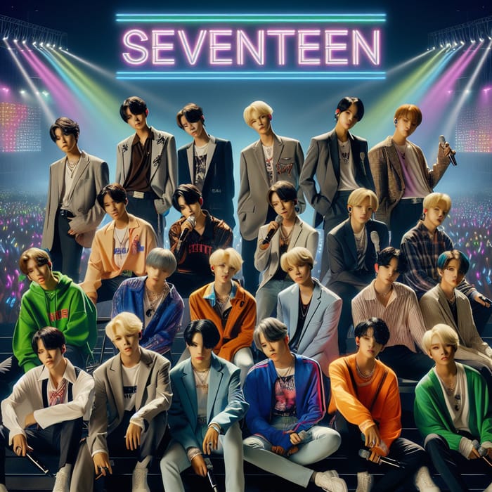 SEVENTEEN Kpop Band | Vibrant Stage Performance