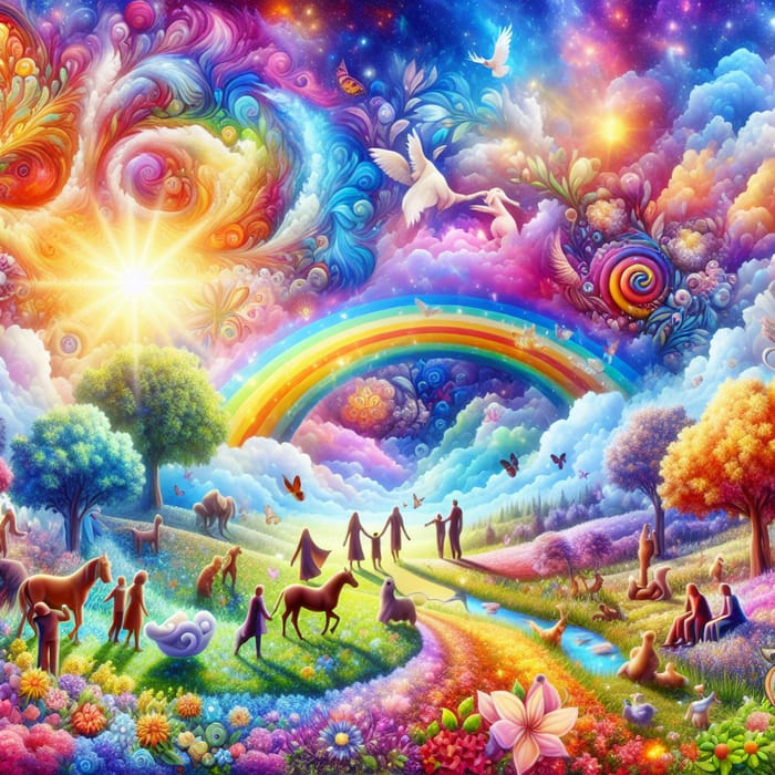 Joyful Colorful Image: Radiating Happiness and Positivity