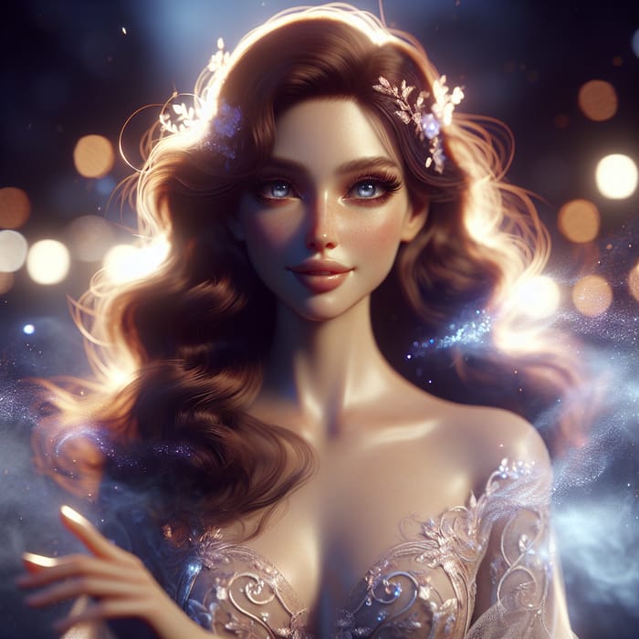 Enchanting Sorceress | Goddess Avatar in Ethereal Light