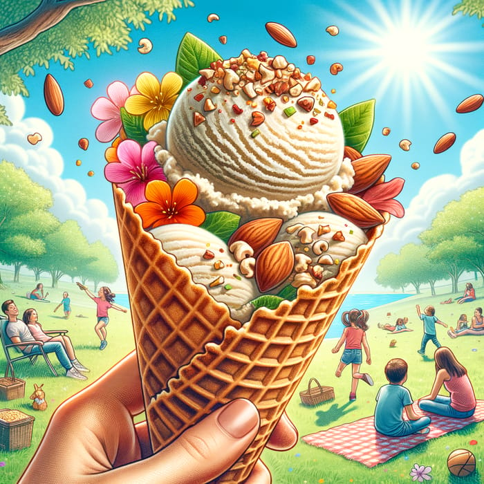 Vibrant Vegan Almond Milk Ice Cream | Summer Delight