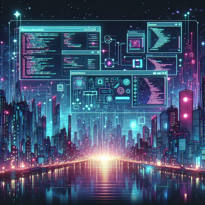 Restconer - Futuristic Cyberpunk Kali Linux Interface Artwork