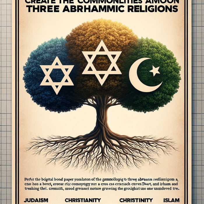 Commonalities Among Judaism, Christianity, and Islam - Digital Poster