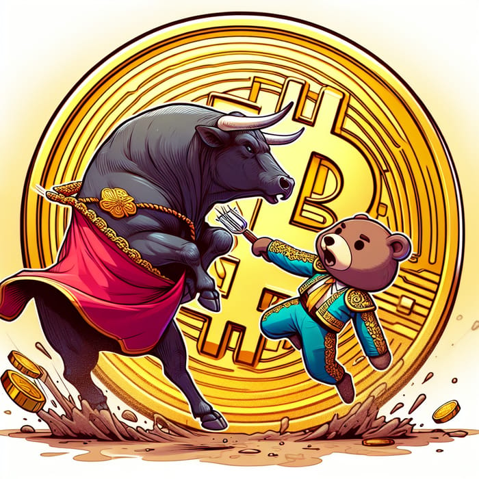 Funny Bear Matador vs Raging Bull | Crypto Meme Token Image