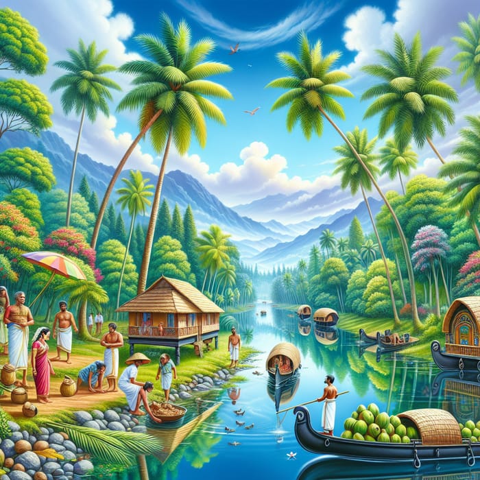 Discover the Enchanting Beauty of Idyllic Kerala Landscape | AI Art ...