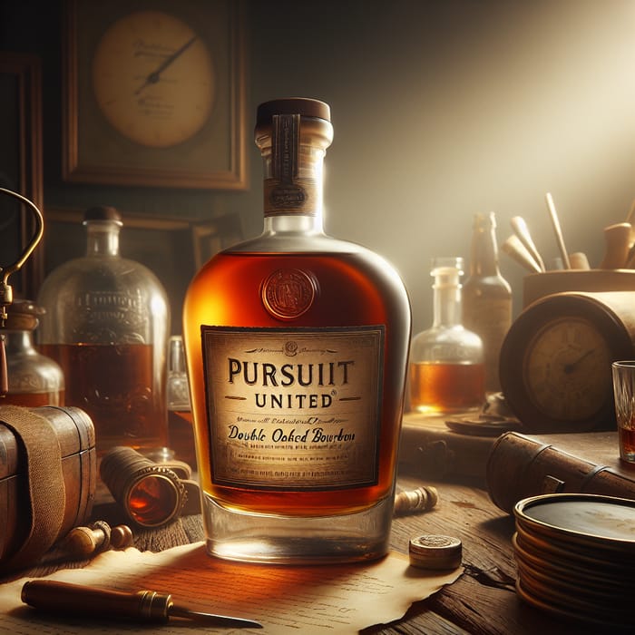 Pursuit United Double Oaked Bourbon - Exquisite Vintage Aesthetic