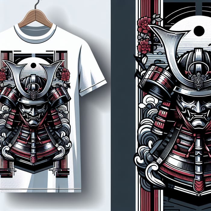 Culturally Rich Samurai Theme T-Shirt Design