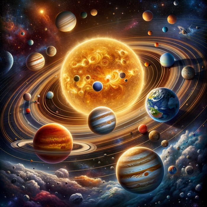 Magnificent Solar System Visual Representation