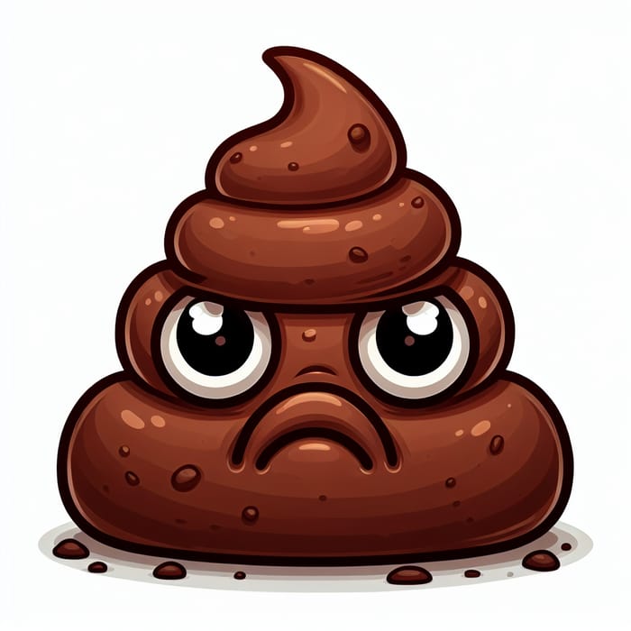 Ugly Googly Blob - A Funny, Grumpy Poo Character