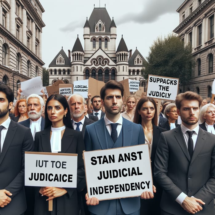 Lawyers Demonstrating for Judicial Independence