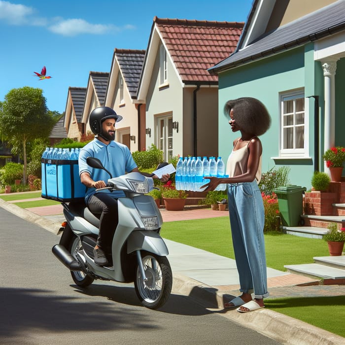 Mineral Water Delivery by Motorcycle - Fast and Reliable Service