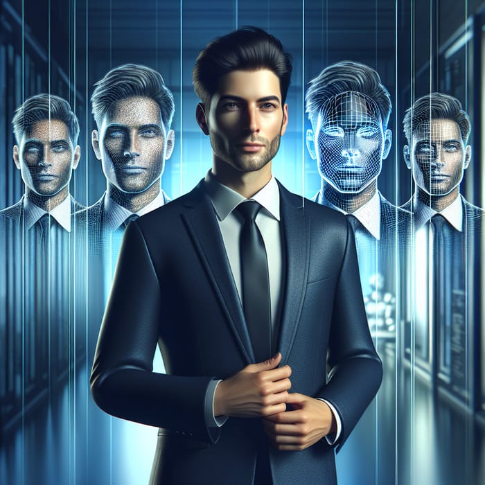 Biometric Business Suit Clones in 3D