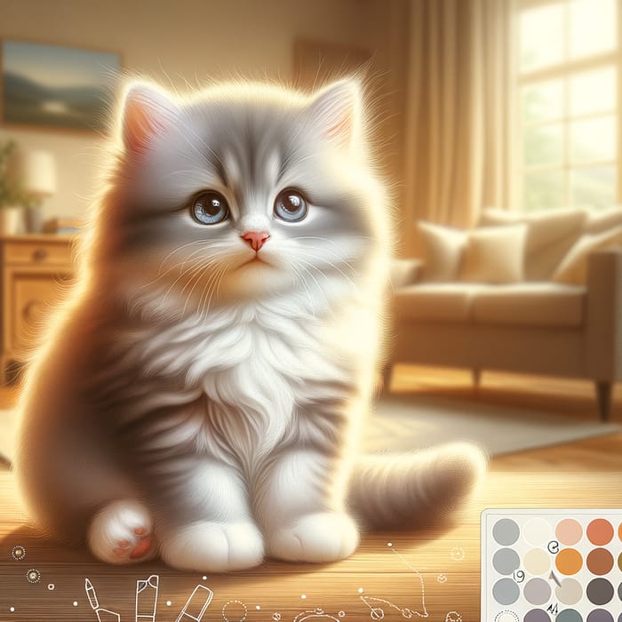 Cute Drawn Cat - Domestic Feline Delight | Website Name