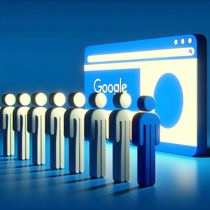 Stand Out on Google: Visual of Blue and White Website Rows