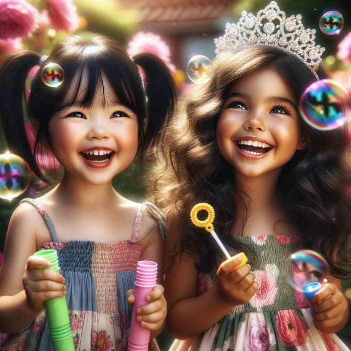 Asian Girls Full of Joy: Innocence and Happiness Captured