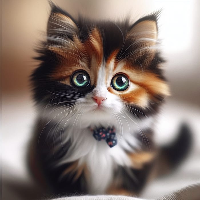 Cute Cat with Adorable Swirling Fur Pattern
