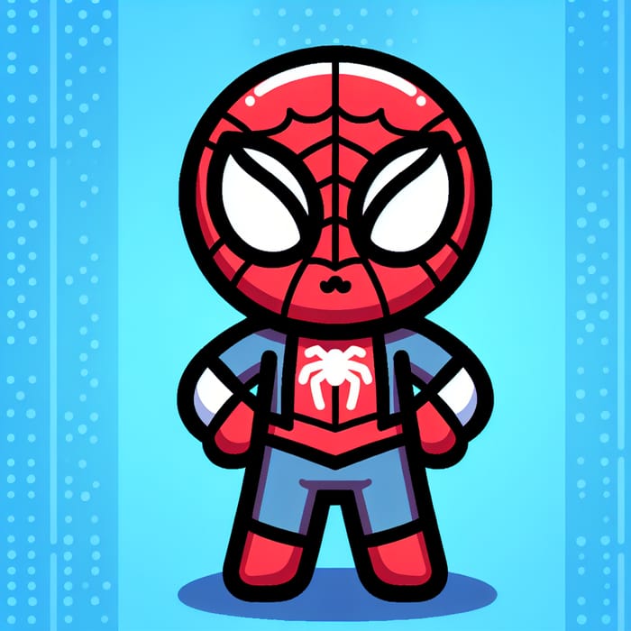 Simple Cute Spiderman Clipart | Web Superhero Art
