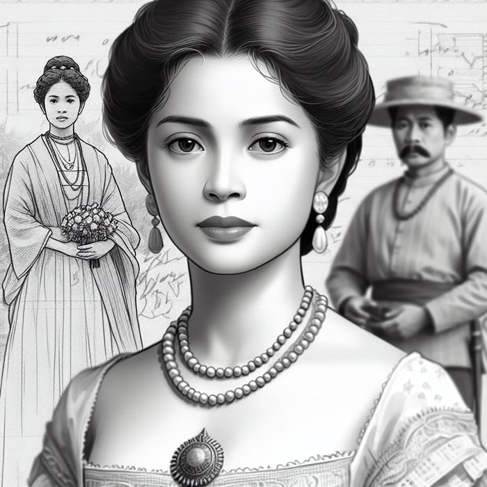 Jose Rizal as a Female in 2D Computer Graphics