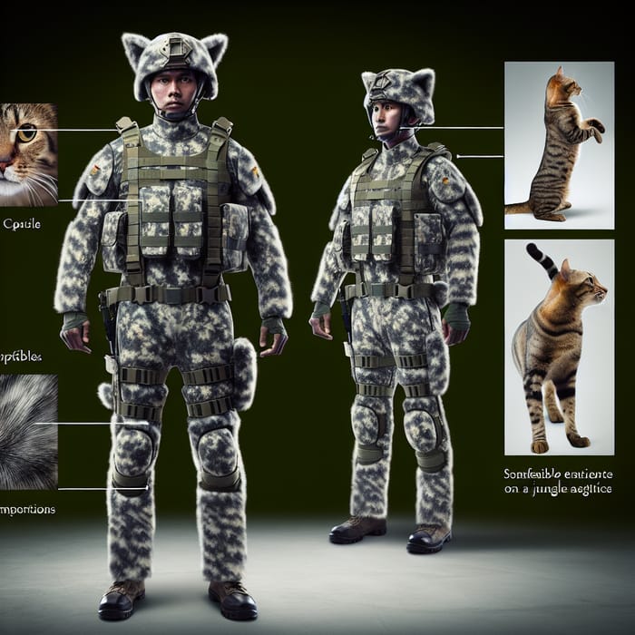 Feline Military Cat Suit: Tactical Garment for Stealth Operations