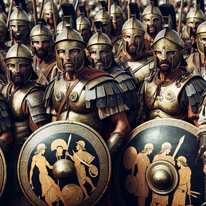 Greek Warriors: Majestic Strength in Bronze Armor