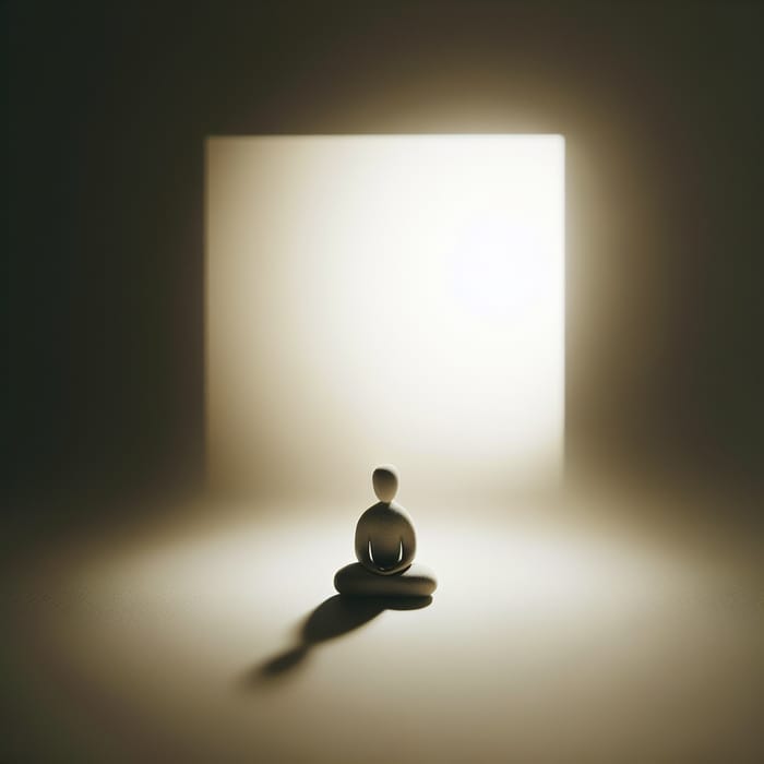 Serene Tranquility in Minimalist Meditation | Soft Lighting & Deep Breathing