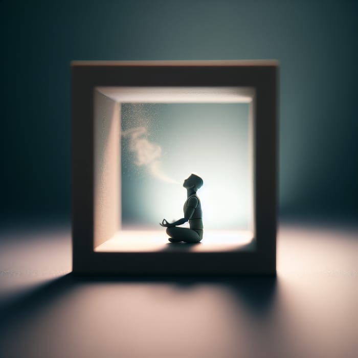 Minimalist Meditation Scene | Tranquil Breathing Technique