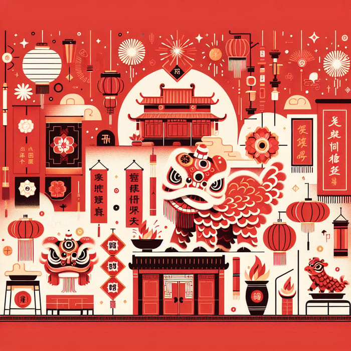 Minimalist Interpretation of Traditional Chinese New Year Symbols