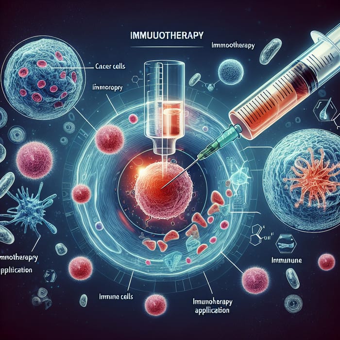 Immunotherapy Process: Cancer Cell Destruction & Immune Response